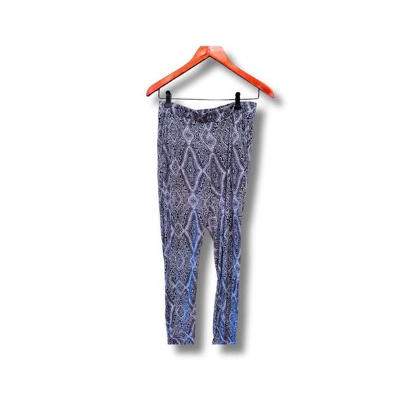 H&M Women Harem Style Navy Blue Geometric Print Size M - Picture 2 of 7